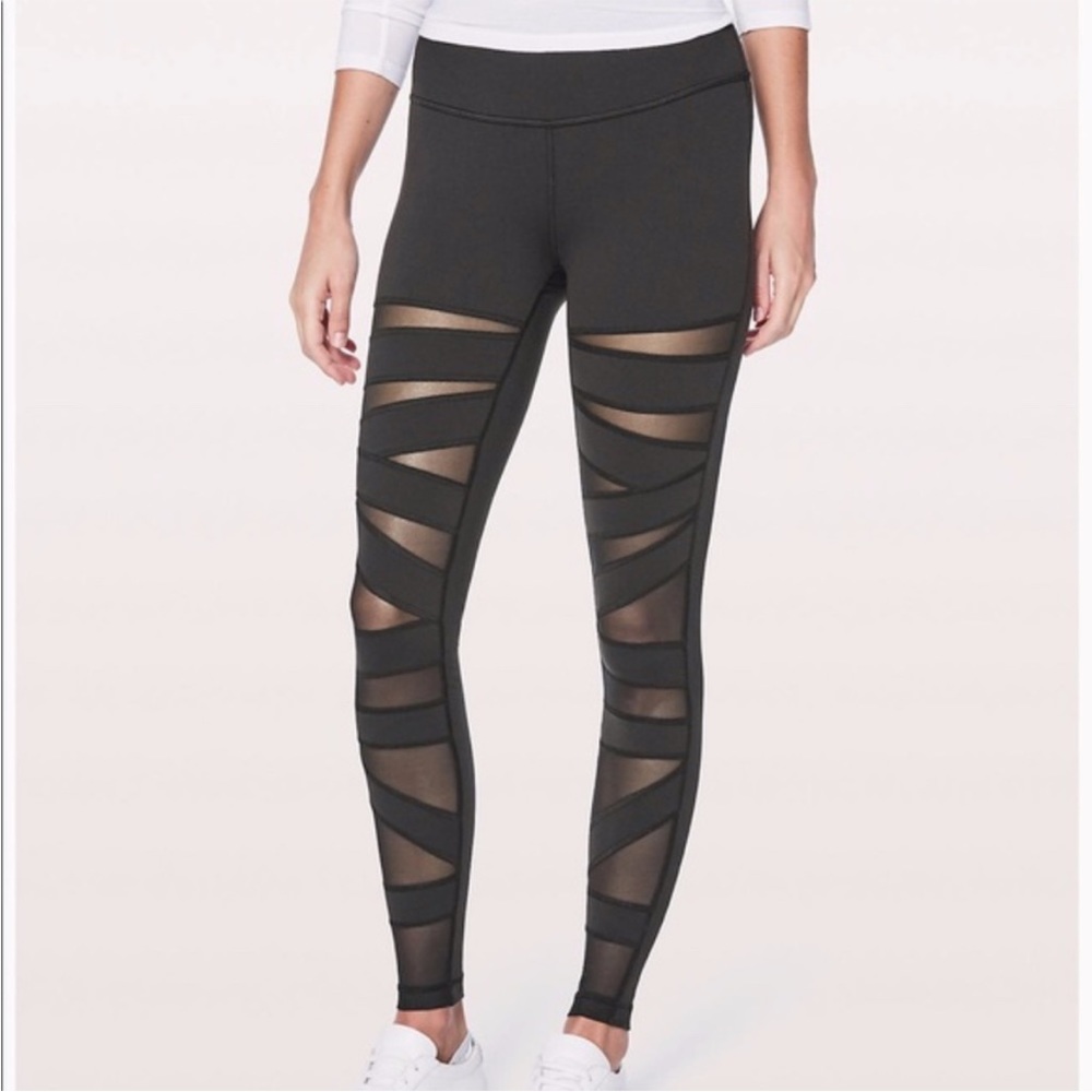 LULULEMON Criss Cross Mesh Womens Leggings size 4